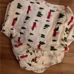 Festive Red Truck and Tree Print Twin Bedding
